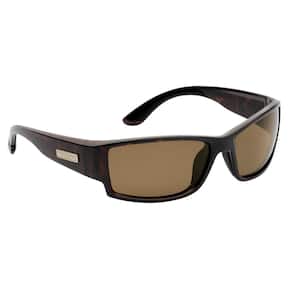 Razor Polarized Sunglasses Dark Tortoise Frame with Amber Lens