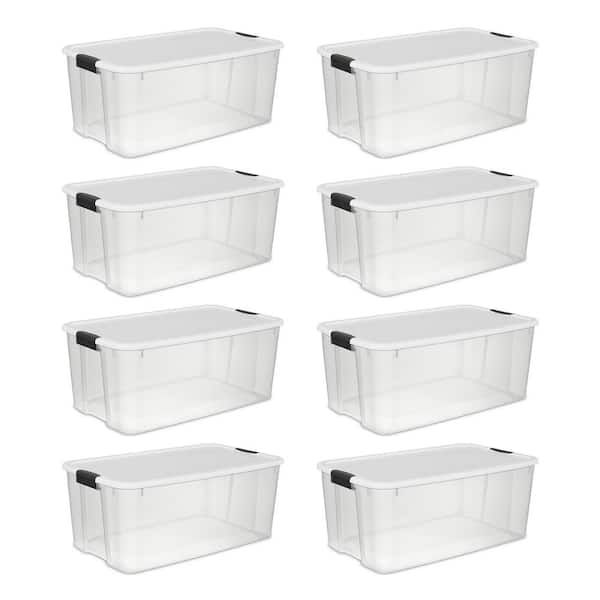 Sterilite 116 Qt. Ultra-Latching Storage Bin Box Container Clear (8 ...