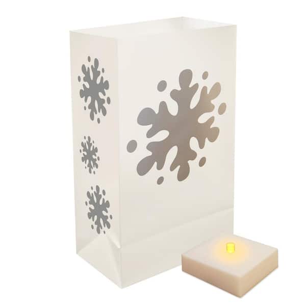 LUMABASE LumaLite Snowflake Luminaria Kit (6-Count)