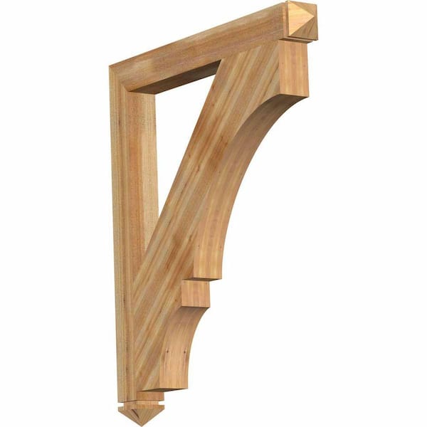 Ekena Millwork 4 in. x 44 in. x 38 in. Western Red Cedar Balboa Arts and Crafts Rough Sawn