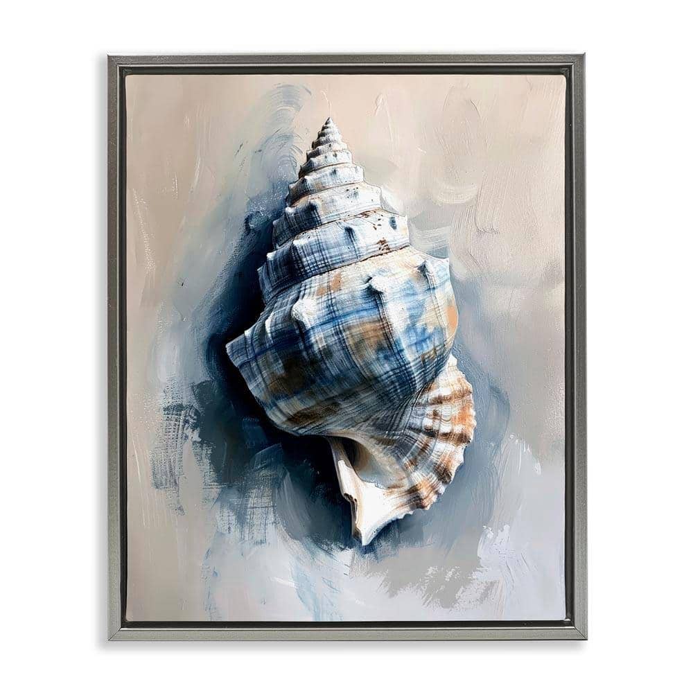 Shell Print Abstract Stupell Industries Classic Ocean Shell by Petal Prints Design Gray ...