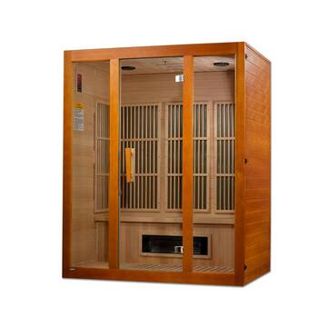 Maxxus Alpine Lifesauna 3-Person Upgraded Infrared Sauna with 7 Dual Tech Infrared Heaters and Chromotherapy MX-J306-02S HD2