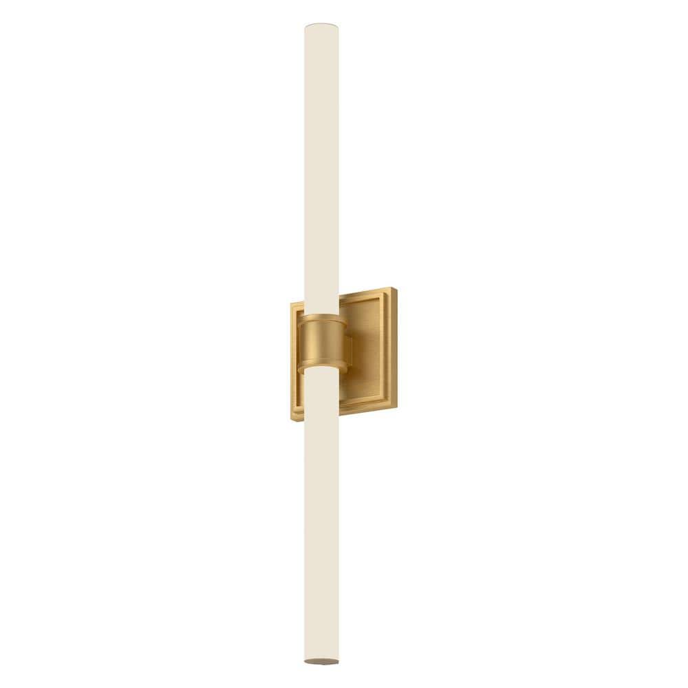 Rona Gold LED Vanity Light with Dimmable Opal Glass Tubes