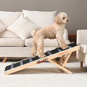 Dog Ramp Folding Pet Ramp for Bed Adjustable Dog Ramp for Small Large Old Dogs and Cats Wooden Pet Ramp