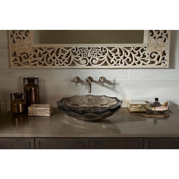 KOHLER Briolette Glass Vessel Sink in Ice KOHLER Briolette Glass Vessel Sink in Ice