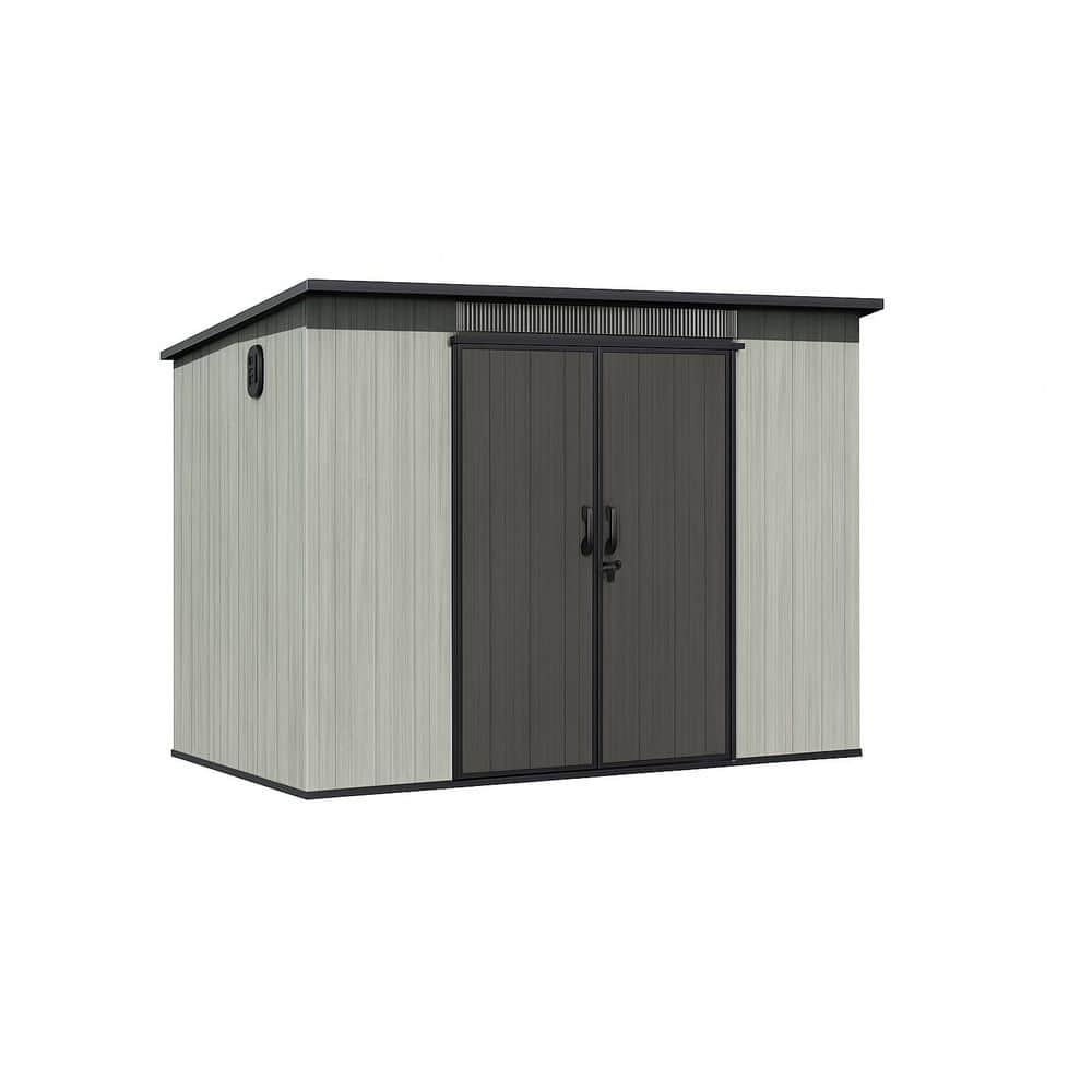 6 ft. W x 11 ft. D Resin Storage Shed with Transparent Windows, Louvered Vents and Double Lockable Doors (66 sq. ft) price history on PriceWatchPro