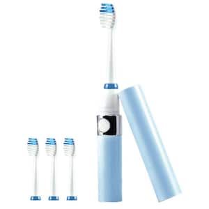 S53-BL Portable Sonic Toothbrush in Blue With 3-Brush Heads