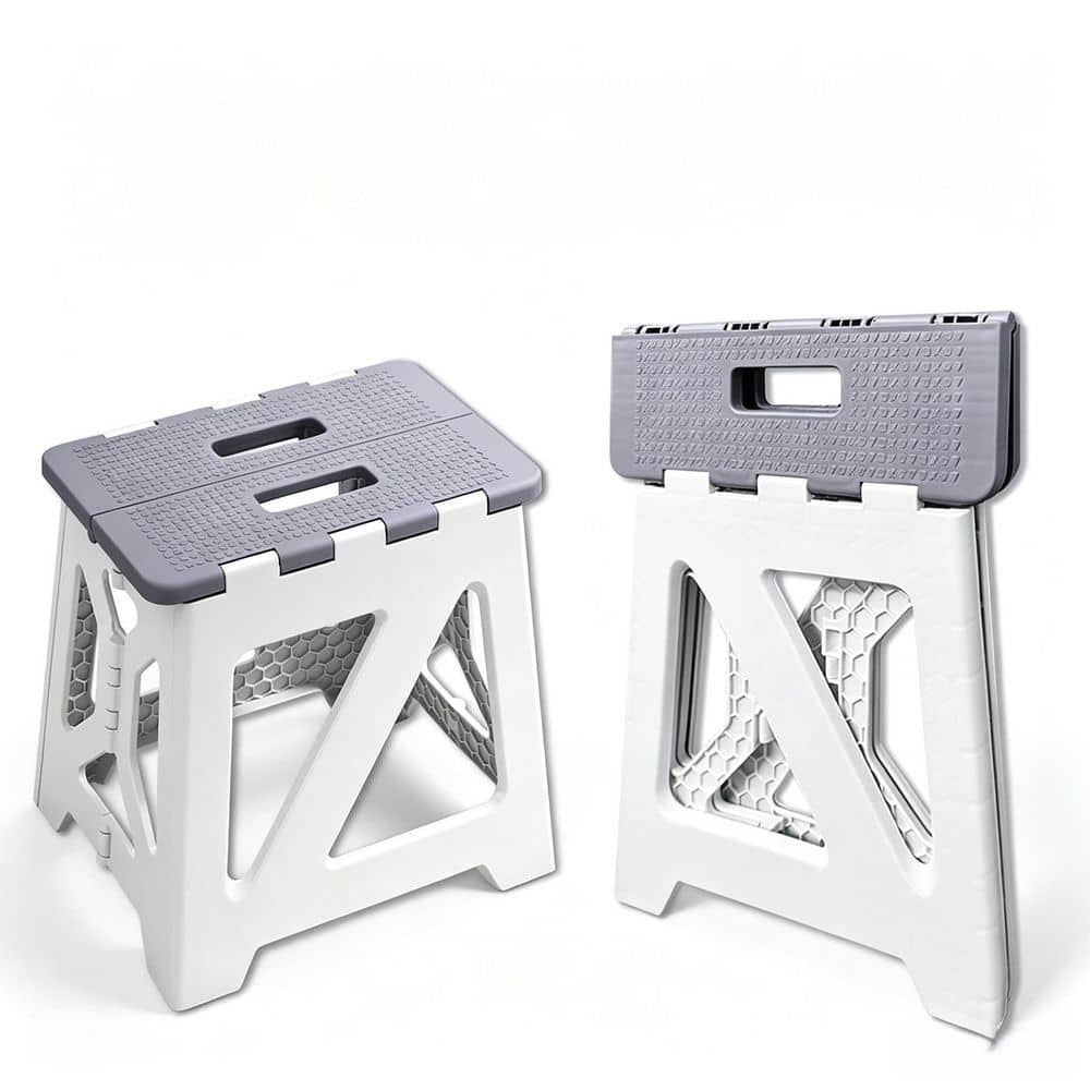 12.6 in. W Shower Stool in White for Shaving Legs, Foldable Small Waterproof Plastic Corner Shower Seat price history on PriceWatchPro