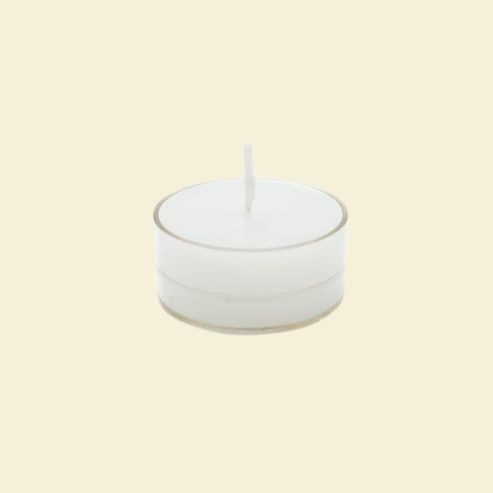 White Unscented Dripless Tealight Candles, Set of 50