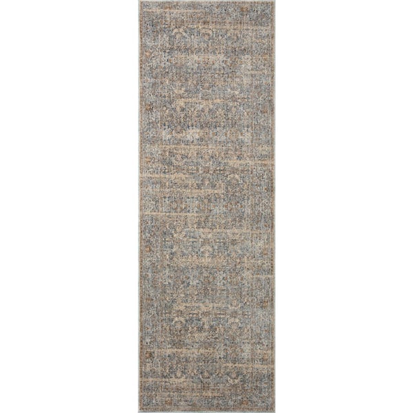 Angela Rose Blake 2 ft. 7 in. x 8 ft. Ocean / Mocha Transitional Runner Rug