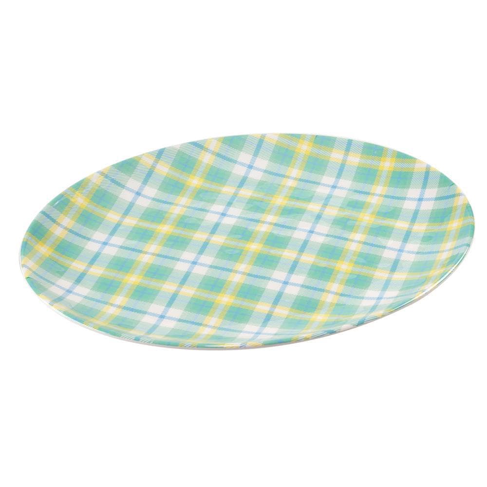 Easter Morning Plaid Multicolor Melamine Tray Set, 2 Pieces
