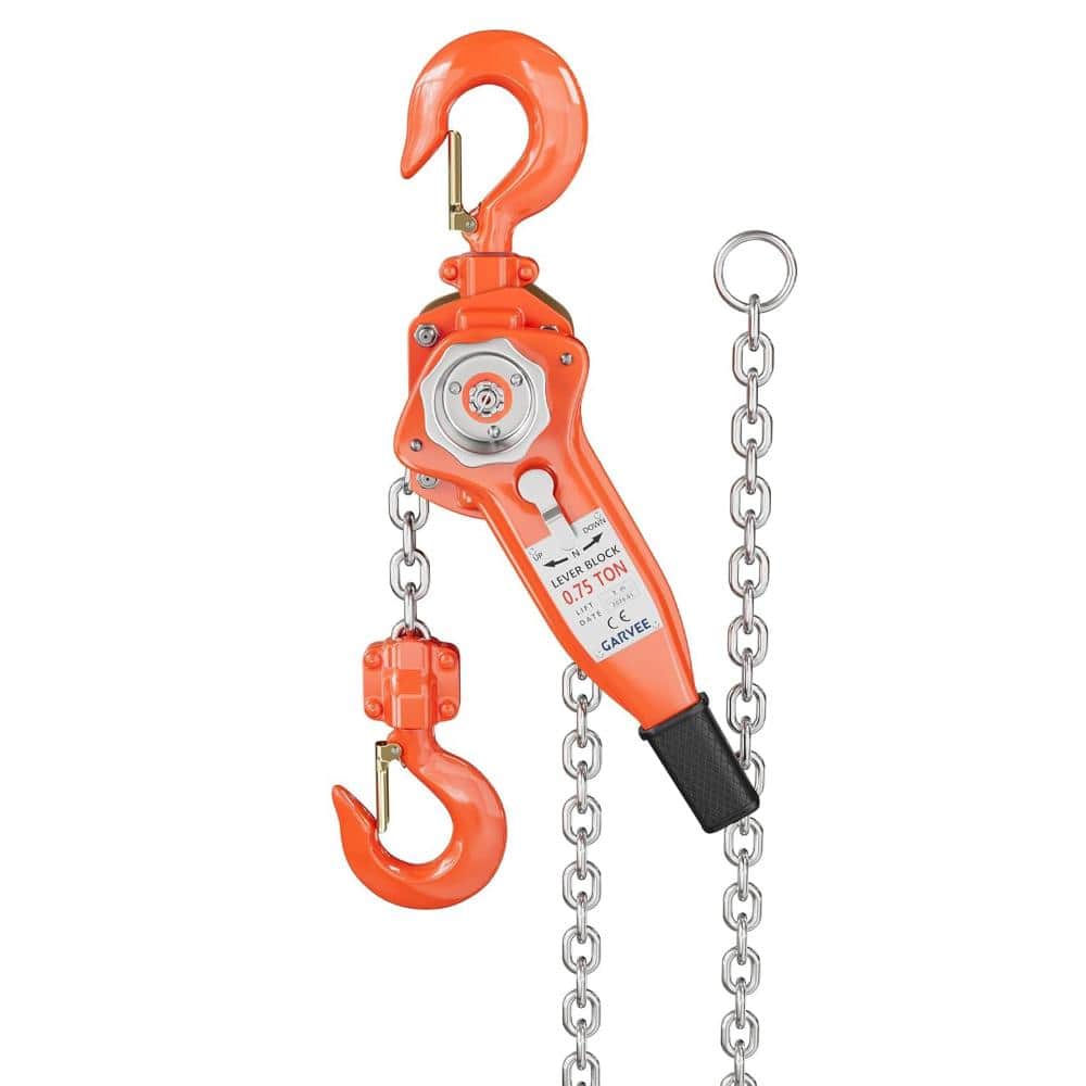 Manual Lever Chain Hoist 0.75 Ton/1650 lbs Capacity, 10FT Lifting Height with G80 Galvanized Steel Chain price history on PriceWatchPro