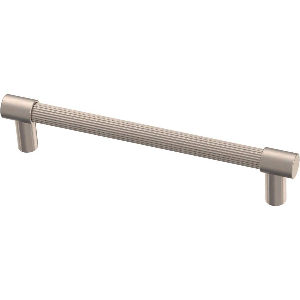 Fluted 5-1/16 in. (128 mm) Modern Satin Nickel Cabinet Handle Drawer Bar Pull price history on PriceWatchPro
