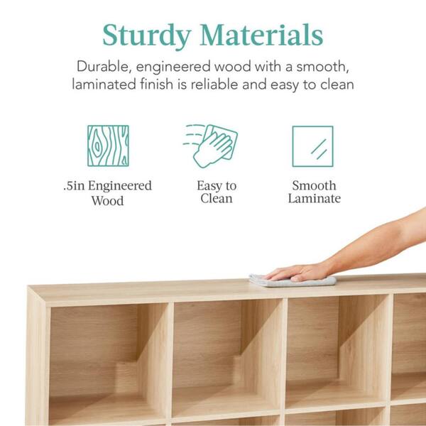 8-Cube Storage Organizer with 13.5 in Openings,Bookcase Display