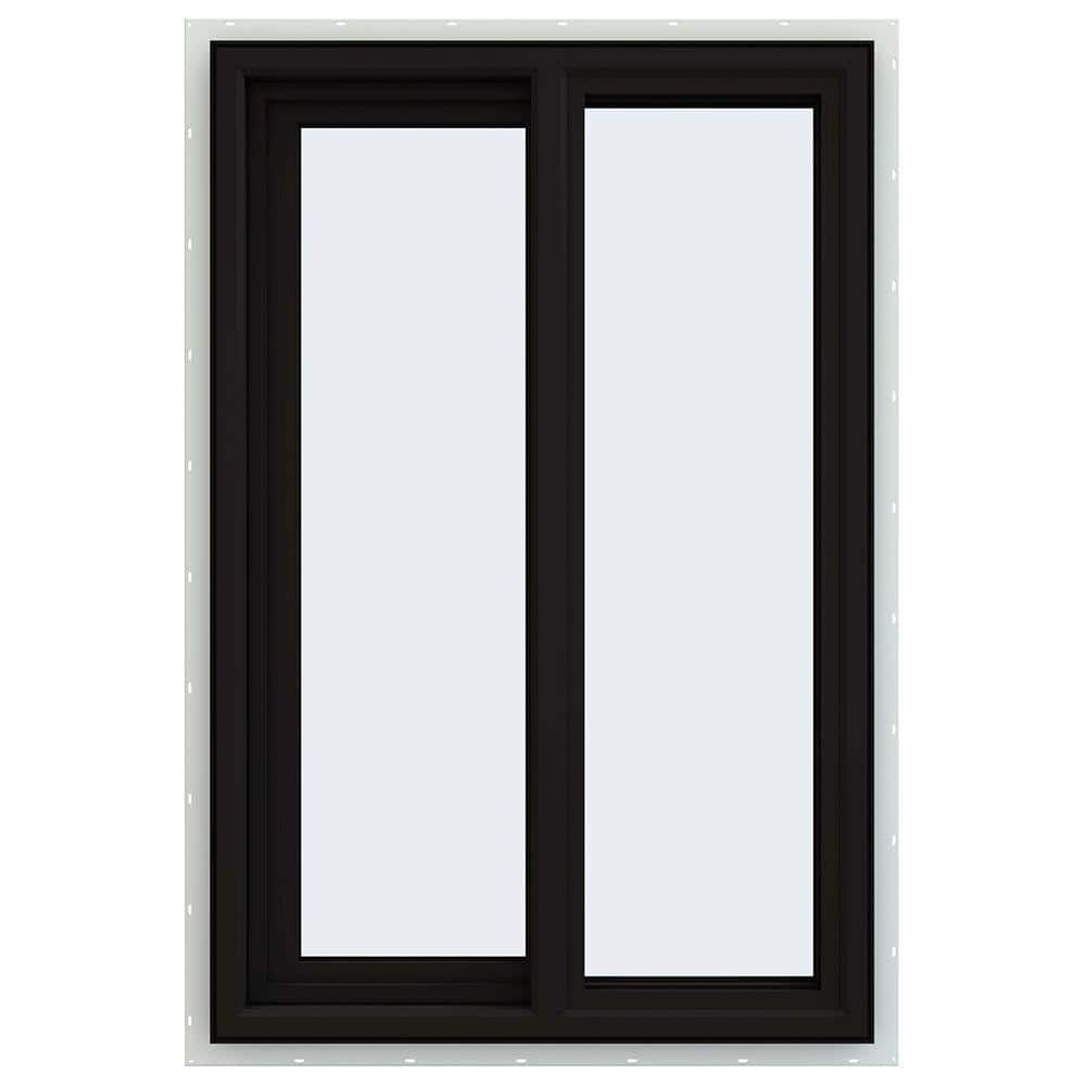 JELD-WEN 24 in. x 36 in. V-4500 Series Black Exterior/White Interior ...