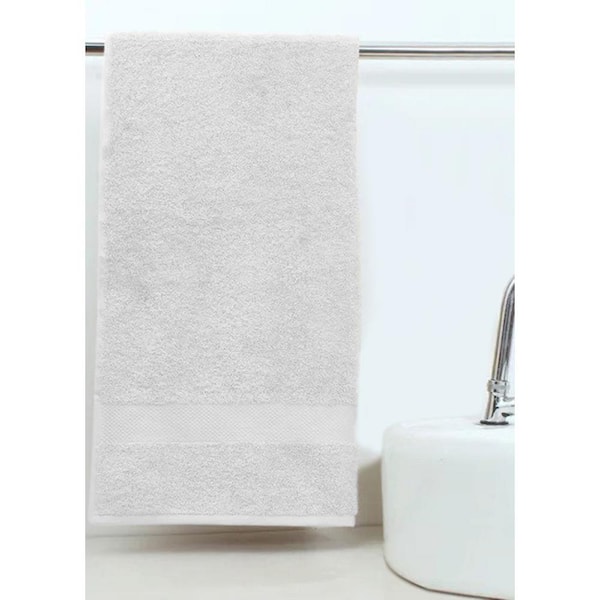 The Company Store Organic White Solid Cotton Single Hand Towel VK19-HAND-WHITE  - The Home Depot