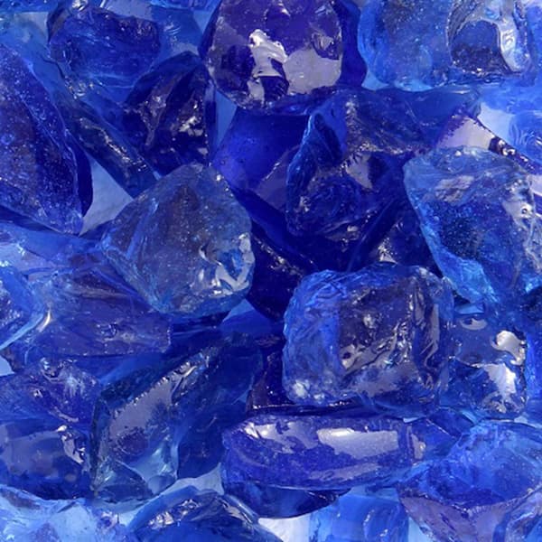 AZ Patio Heaters 10 lbs. Recycled Fire Pit Fire Glass in Ocean Blue