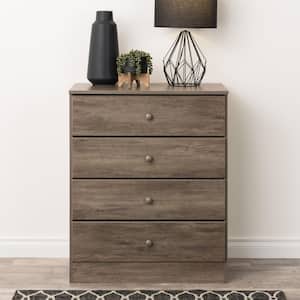 Astrid Drifted Gray Finish 4-Drawer Chest of Drawers (36.25 in H. x 30 in W. x 16 in D.)