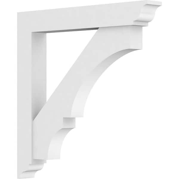 Ekena Millwork Standard Balboa 3 in. W x 24 in. H x 24 in. D Signature Urethane Polyurethane Bracket With Traditional Ends