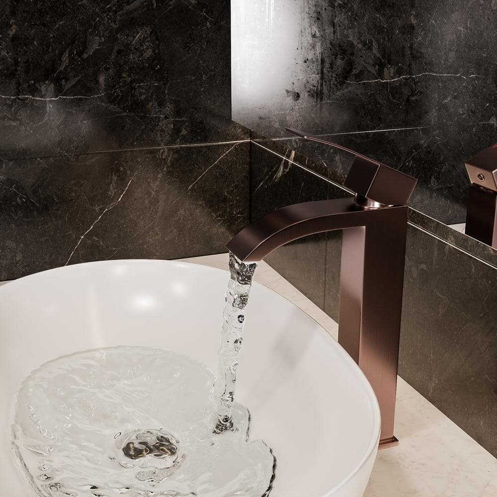 Oil Rubbed Bronze Single Handle High Arc Bathroom Faucet