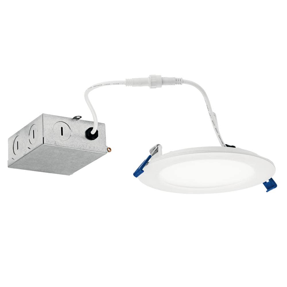 Direct-to-Ceiling Integrated LED 5 in. Round Canless Recessed Light for Bathroom Ultra Thin White 3000K (1-Pack) price history on PriceWatchPro