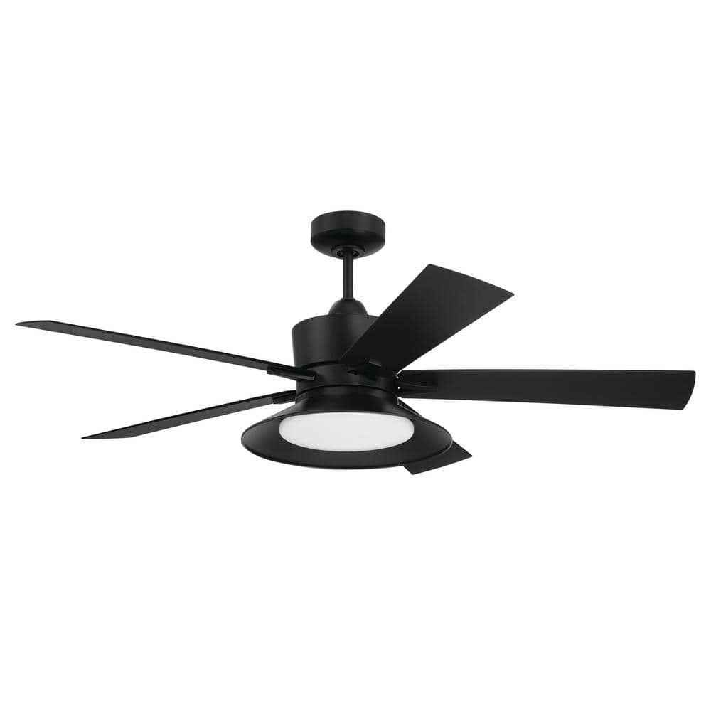 UPC 647881254056 product image for Topper 52 in. Indoor/Outdoor Flat Black Ceiling Fan with Smart Wi-Fi Enabled Rem | upcitemdb.com