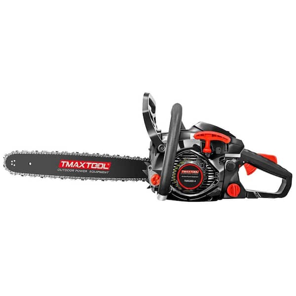 Black 62cc Powerful 20 in. Gas Chainsaw with 2 Stroke for Pruning, Limbing, and Sawmill Operations