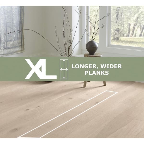 Portside XL Euro Oak 9/16 in.T x 8.66in.W Tongue and Groove Wire Brushed Engineered Hardwood Flooring(31.25 sq.ft./Case)