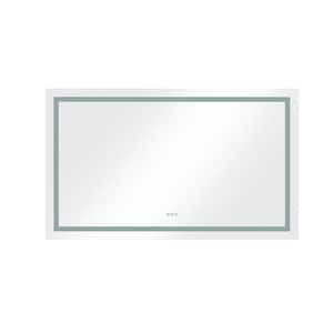 72 in. W x 36 in. H Oversize Rectangular Frameless LED Mirror Dimmable Defogging Wall-Mounted Bathroom Vanity Mirror
