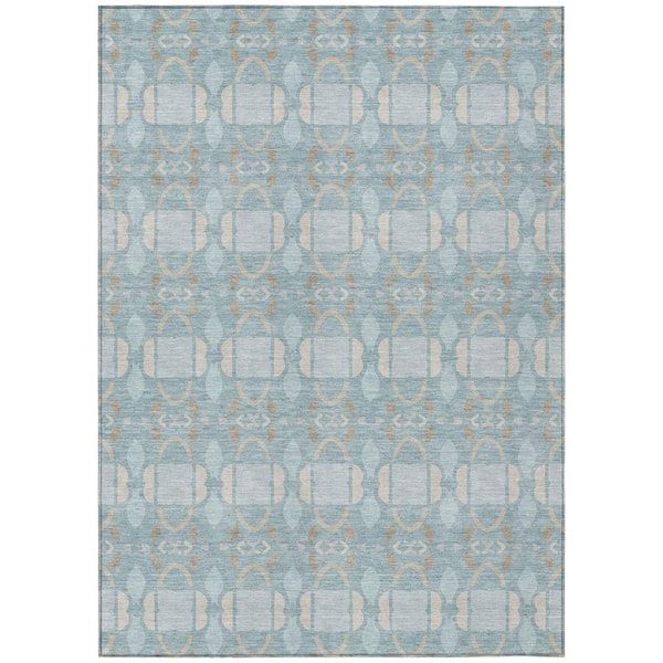 Chantille Machine Washable Indoor/Outdoor Abstract ACN2920 Sky 10 ft. x 14 ft. Area Rug