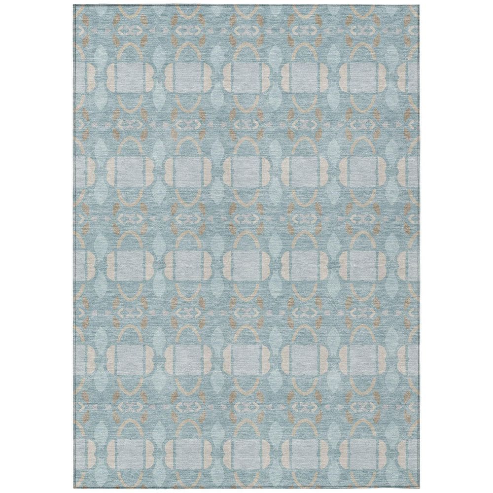 Chantille Machine Washable Indoor/Outdoor Abstract ACN2920 Sky 5 ft. x 7 ft. 6 in. Area Rug price history on PriceWatchPro