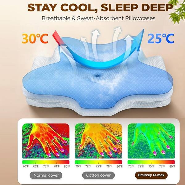 Without Pain Cervical Neck Cooling Pillow for Sleeping, Ergonomic