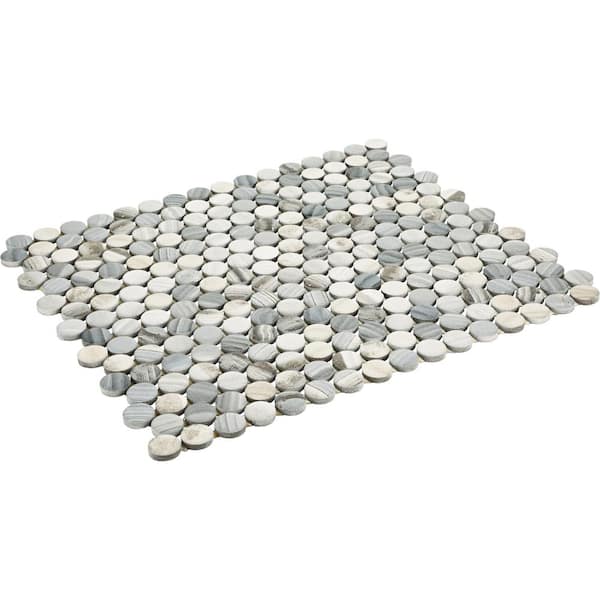 Maron❕ Daltile Lamora Marble Coastal Blue 11 in. x 13 in. Glazed