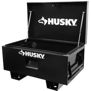 Husky Tool Storage 32 in. W Black Steel Job Site Toolbox H32JSB - The Home  Depot