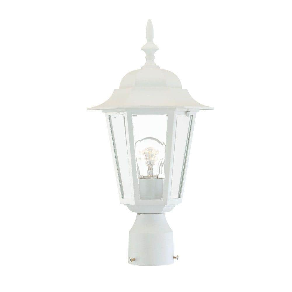 Acclaim Lighting Camelot 1-Light Textured White Outdoor Post-Mount Fixture  6117TW - The Home Depot