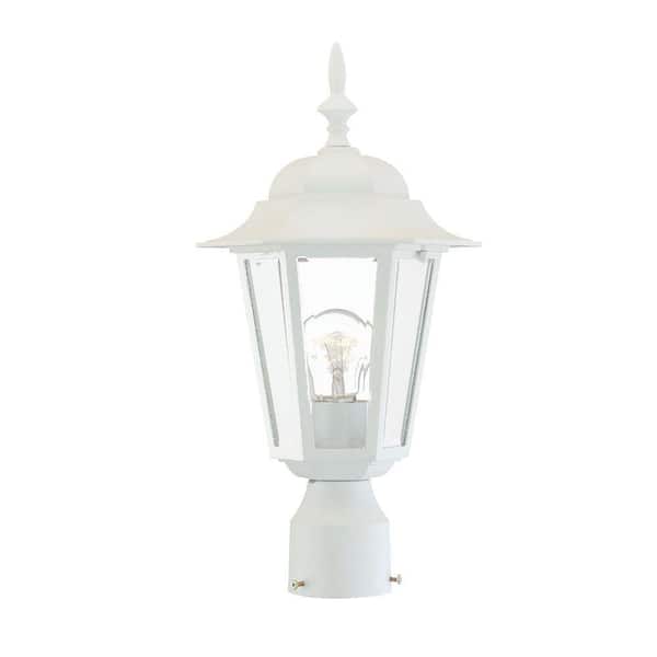Acclaim Lighting Camelot 1-Light Textured White Outdoor Post-Mount Fixture