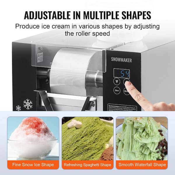 SKYSHALO Commercial Snowflake Ice Machine, 2822.4 oz. /24 H