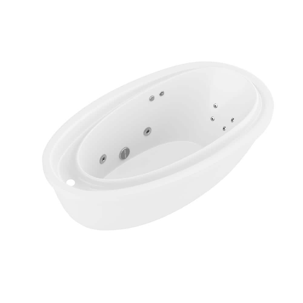 ANZZI Leni 71 in. L x 38 in. W Whirlpool Bathtub with Reversible Drain in  White FT-AZ202 - The Home Depot
