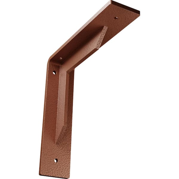 Ekena Millwork 2 in. x 8 in. x 8 in. Steel Hammered Copper Stockport Bracket