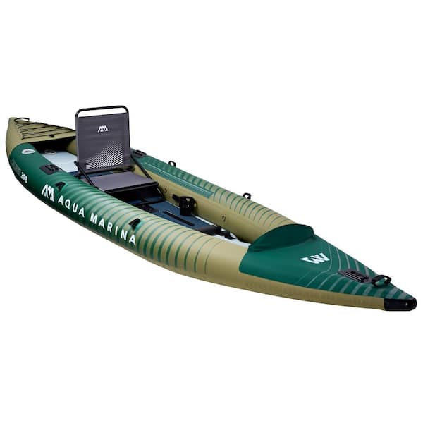 AM AQUA MARINA Caliber Angling Inflatable Kayak 1 or 2-person 13'1". Reinforced PVC Deck. Foldable fishing seat x1. (paddle excluded)