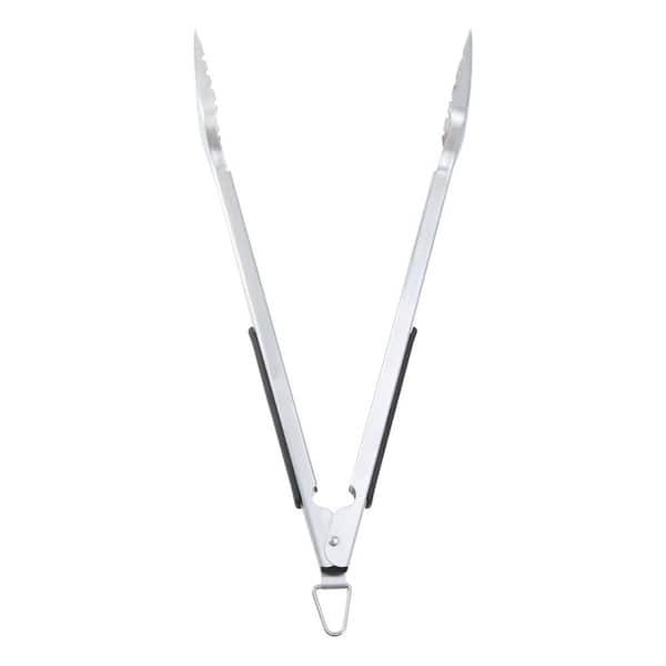 PRIVATE BRAND UNBRANDED Universal Stainless Steel Grill and Griddle Locking Tongs with Soft Grip Handle Grilling Set