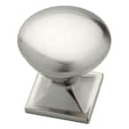 Southampton 1-1/4 in. (32 mm) Satin Nickel Square Base Round Cabinet Knob