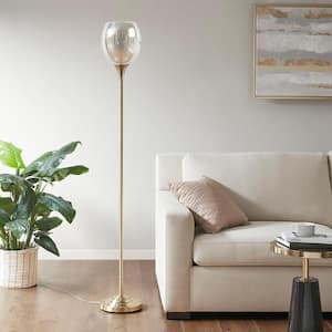 Bellow 67 in. Antique Brass Standard Floor Lamp