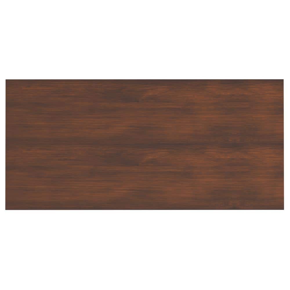 Amherst Adjustable 5-Shelf Solid Wood Bookcase in Russet Brown