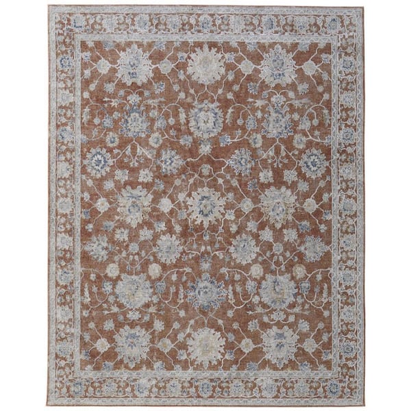 5 ft. x 8 ft. Red, Blue, Ivory Abstract Area Rug