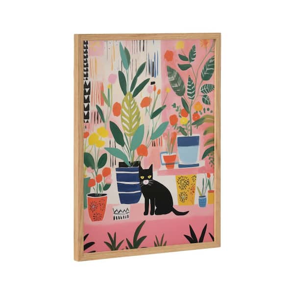 Kate and Laurel Gallery Whimsical Houseplants by The Creative Bunch Studio Natural Framed Art Print 12 in. x 16 in.