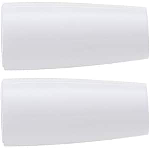 Pair of Lever Handle Accents in White for Bidets and 2-Handle Faucets