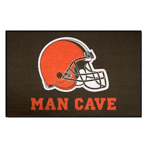 NFL Cleveland Browns Orange Man Cave 1.5 ft. x 2.5 ft. Indoor Area Rug