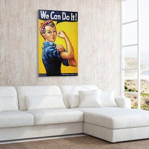 "We can do it!" Mixed Media Iron Hand Painted Dimensional Wall Decor