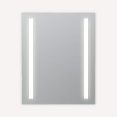Royale Basic 24 in. W x 30 in. H Rectangular LED Medicine Cabinet with Mirror, Single Door, Mirror Defogger, LHS Hinge